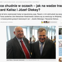 Lewica chudnie w oczach – jak na wadze tracą Ryszard Kalisz i Józef Oleksy?